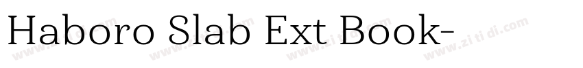 Haboro Slab Ext Book字体转换